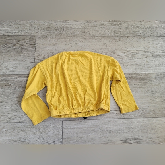 Zara Girls' Marigold Long Sleeve Bungee Cord Slogan Crop Top 7-9Y - Picture 9 of 11